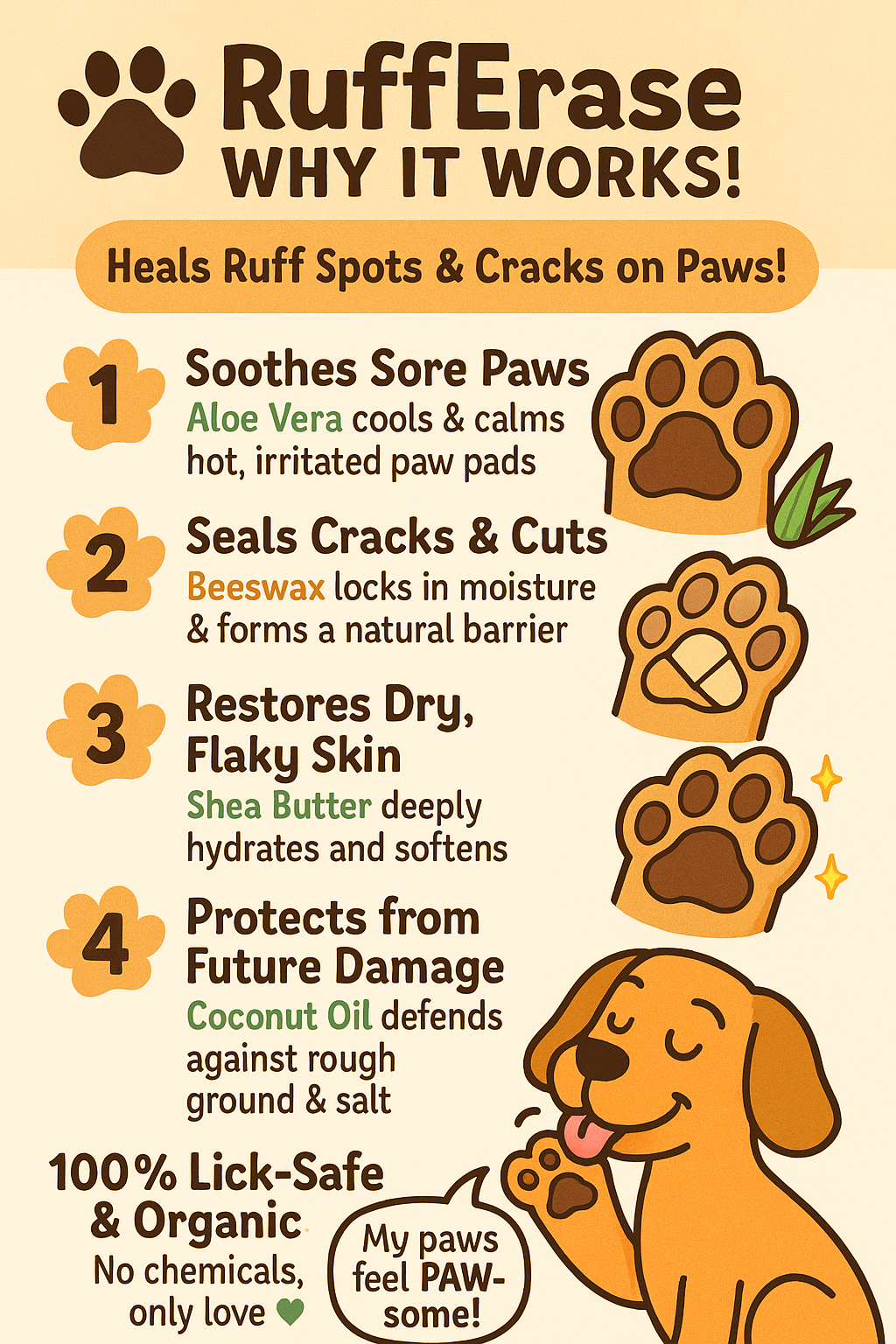 🐾 RuffErase – Paw Cream for Dogs